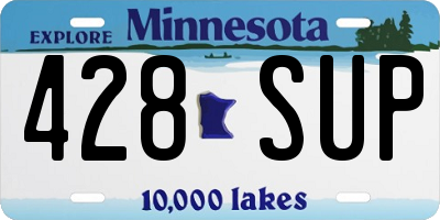 MN license plate 428SUP