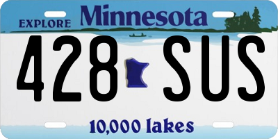 MN license plate 428SUS