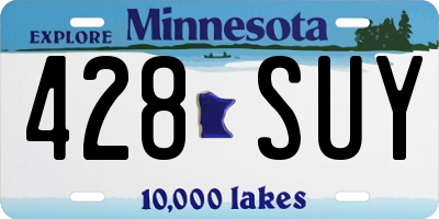 MN license plate 428SUY