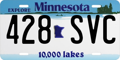MN license plate 428SVC