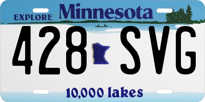 MN license plate 428SVG