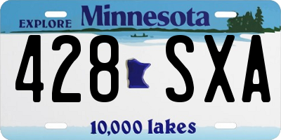MN license plate 428SXA