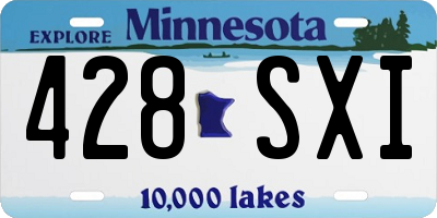 MN license plate 428SXI