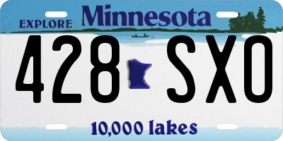 MN license plate 428SXO