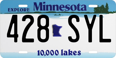 MN license plate 428SYL