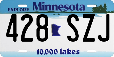 MN license plate 428SZJ