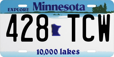 MN license plate 428TCW