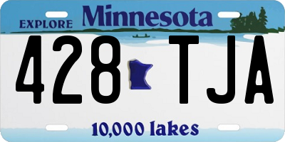 MN license plate 428TJA