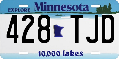 MN license plate 428TJD