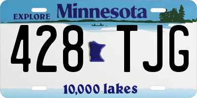MN license plate 428TJG
