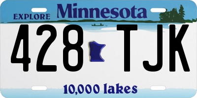 MN license plate 428TJK