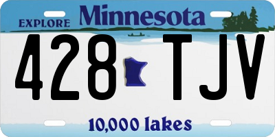 MN license plate 428TJV