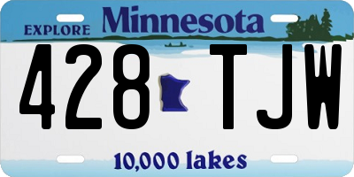 MN license plate 428TJW