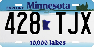MN license plate 428TJX