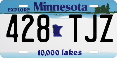 MN license plate 428TJZ