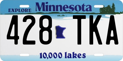 MN license plate 428TKA