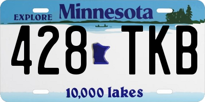 MN license plate 428TKB