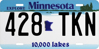 MN license plate 428TKN