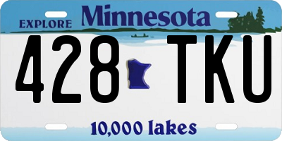 MN license plate 428TKU