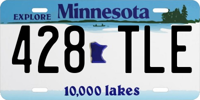 MN license plate 428TLE