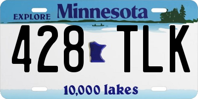 MN license plate 428TLK