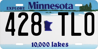 MN license plate 428TLO