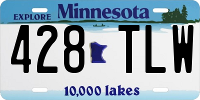 MN license plate 428TLW