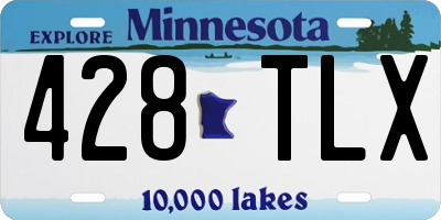 MN license plate 428TLX