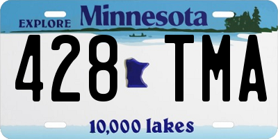 MN license plate 428TMA