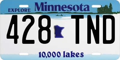 MN license plate 428TND