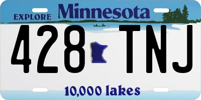 MN license plate 428TNJ