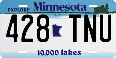 MN license plate 428TNU