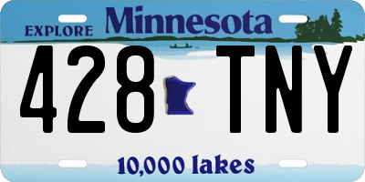 MN license plate 428TNY