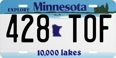 MN license plate 428TOF
