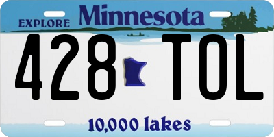 MN license plate 428TOL