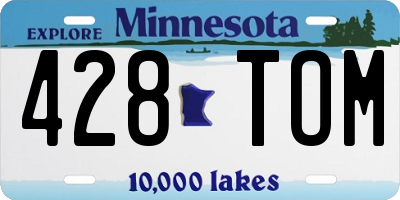 MN license plate 428TOM