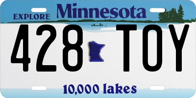 MN license plate 428TOY