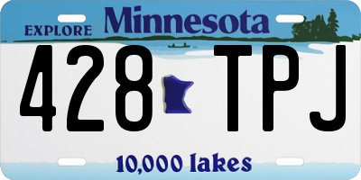 MN license plate 428TPJ