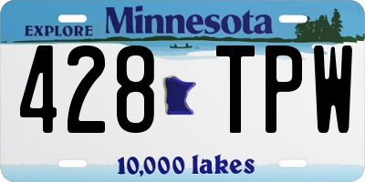 MN license plate 428TPW