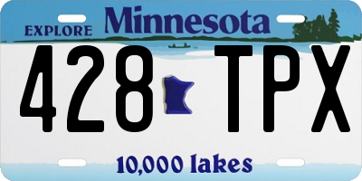 MN license plate 428TPX