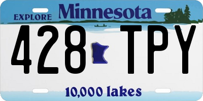 MN license plate 428TPY