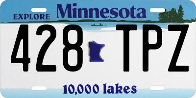 MN license plate 428TPZ