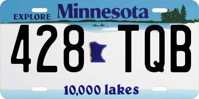 MN license plate 428TQB