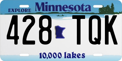 MN license plate 428TQK