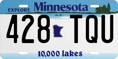 MN license plate 428TQU