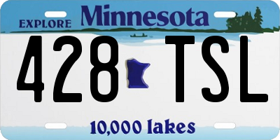MN license plate 428TSL
