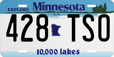 MN license plate 428TSO