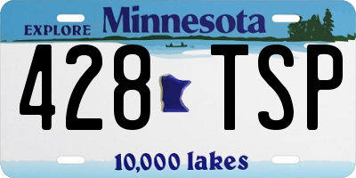MN license plate 428TSP