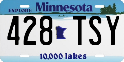 MN license plate 428TSY