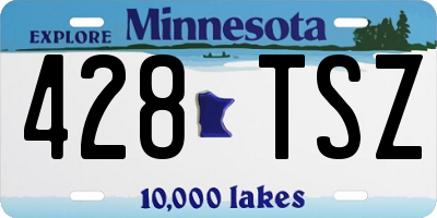 MN license plate 428TSZ